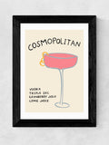East End Prints Black Cosmopolitan wall art print - British product