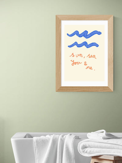 Next East End Prints Oak Sun Sea You and Me Veggkunst Print av Studio Eleni - Kjøp online hos McGrocer