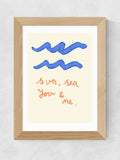 East End Prints Oak Sun Sea You and Me wall art print - British product