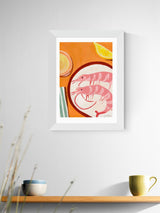Next East End Prints White Giant Prawns and Vinho Verde Wall Art Print by Susie Miller- Buy online at McGrocer