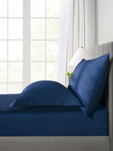 Next Duchamp Twilight Blue Premium Cotton Sateen Pillowcase, 50 x 75 cm- Buy online at McGrocer