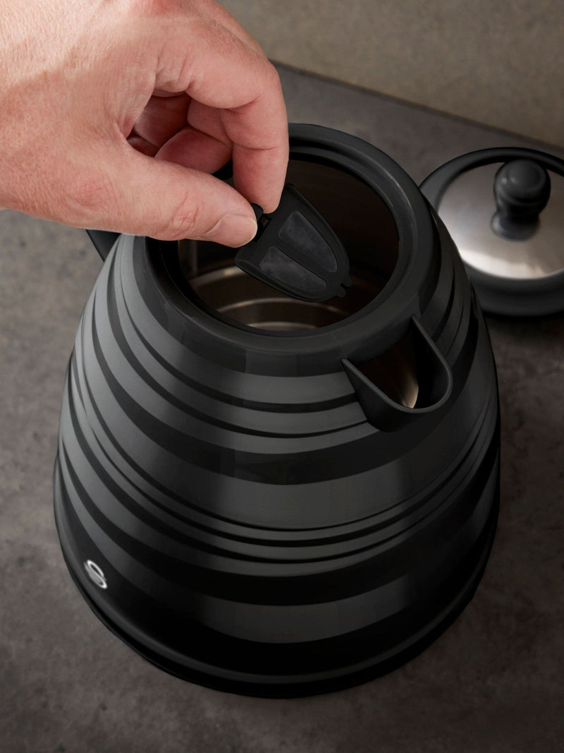 Swan Black Symphony kettle 1.7L - British product
