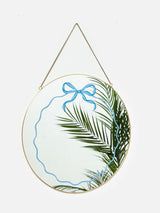 Next Oliver Bonas Gold Painted Bow Hanging Round Wall Mirror Size ONE- Buy online at McGrocer