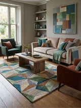 Next Esselle Home Multicoloured Radiant Lilianna Wool Rug 120x170cm- Buy online at McGrocer