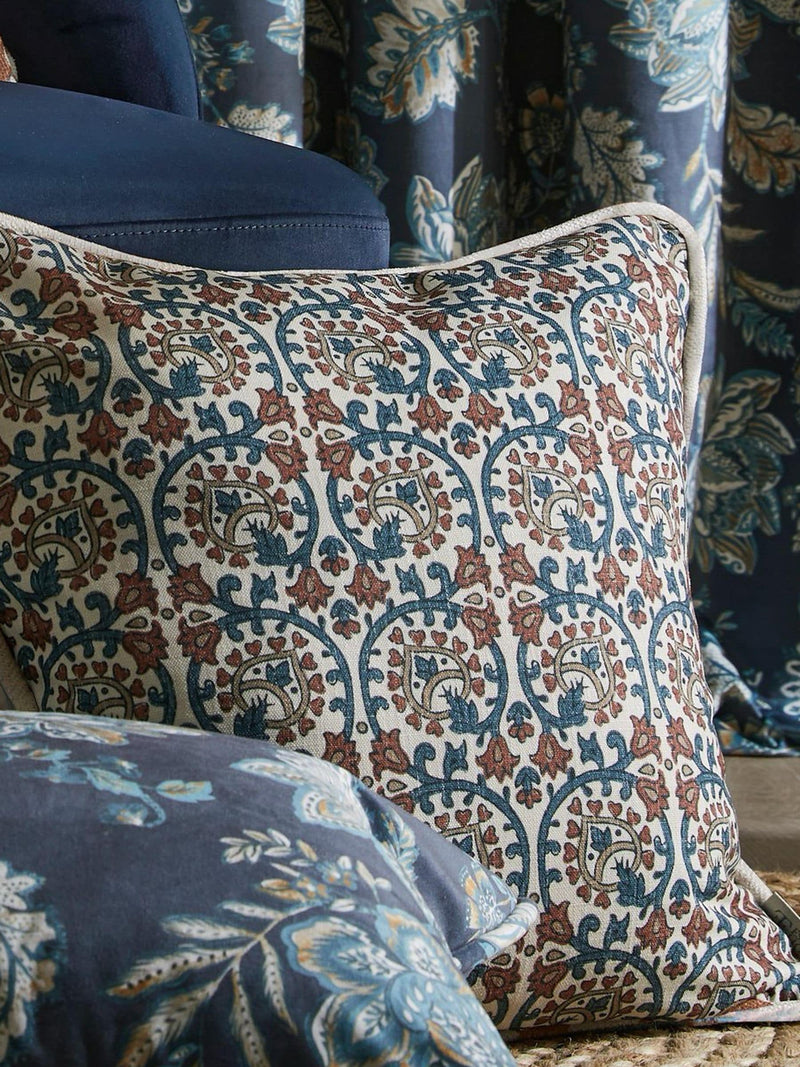 Esselle Home Blue Veda decorative cushion, imported from the UK