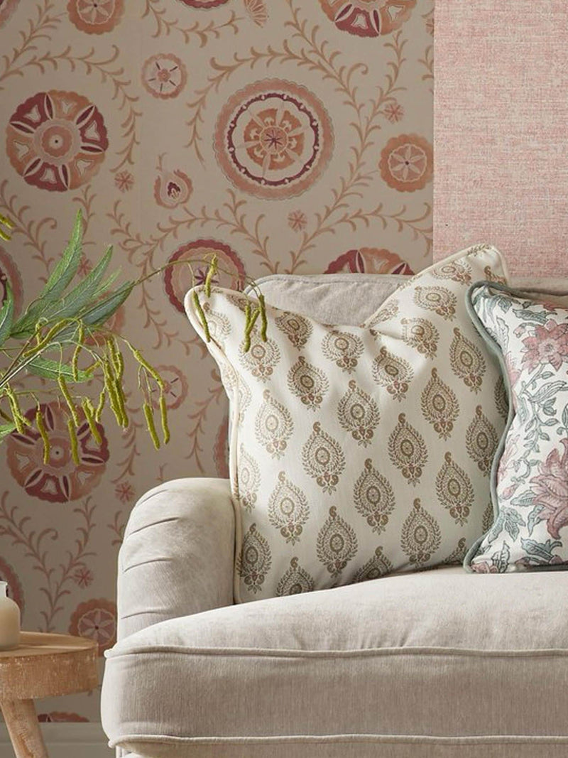Esselle Home cream Naya motif cushion 50x50cm (British brand)