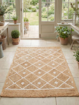 Next Esselle Home Blue Prestbury Diamond Handbraided Rug 120x170cm- Buy online at McGrocer