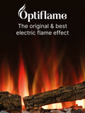 Dimplex black Sense Optiflame electric fire, imported from the UK