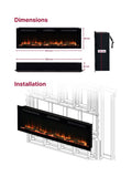 Dimplex black Sense Optiflame electric fire, imported from the UK
