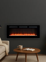 Next Dimplex Black Sierra 48 Inch Optiflame Electric Media Wall Fire- Buy online at McGrocer
