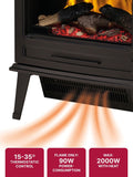 Dimplex Black Fernshaw Optiflame electric stove, imported from the UK
