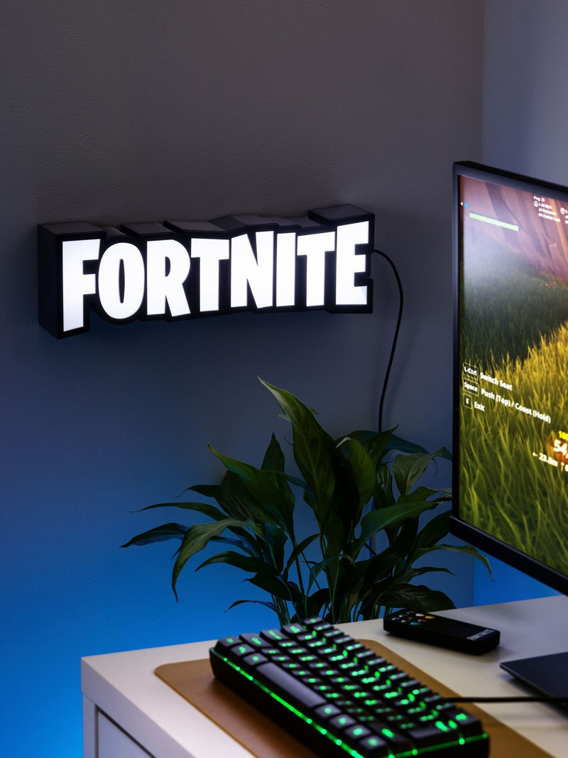 Fortnite Black Logo Light RGB LED 32cm, imported from the UK