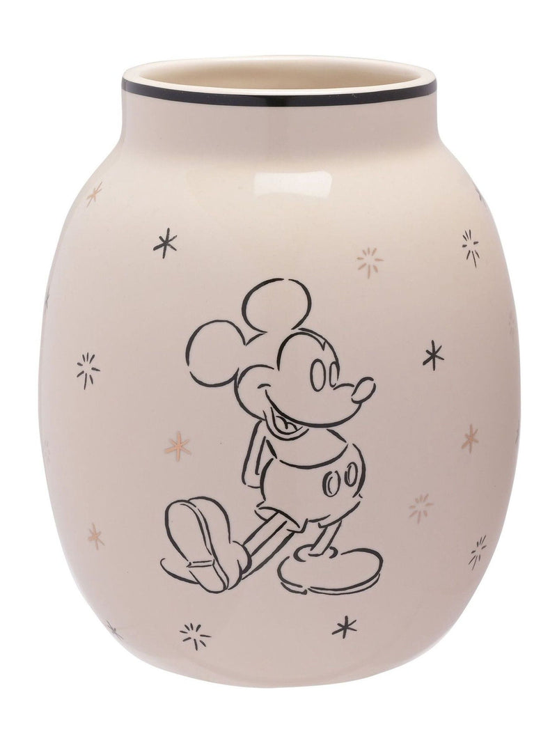 Widdop White Disney Mickey Mouse gold foil vase 18.5cm British product
