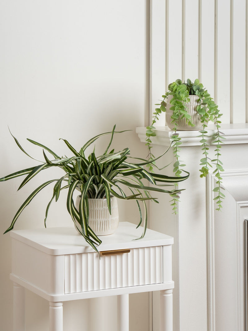 Scottish Everlastings artificial plants green set of 2 - British product