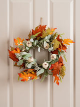 Next Scottish Everlastings Ltd Orange Artificial Pumpkin Wreath (45cm)- Buy online at McGrocer
