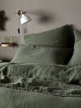 Next Secret Linen Store Olive Green 100% Linen Pillowcase Standard- Buy online at McGrocer