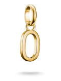 Thomas Sabo gold charm connect letter O pendant, UK version