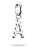 Thomas Sabo silver charm pendant letter A, imported from the UK