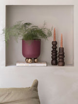 Next Present Time Dark Mauve Small Estilo Plant Pot- Buy online at McGrocer