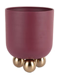 Present Time Dark Mauve Estilo plant pot small, UK version