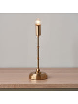 Next Gallery Home Brass Danny Rechargeable Table Lamp Base, Aged Brass, 35.5cm- Buy online at McGrocer