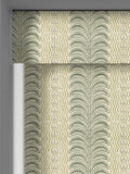 Land & Shore Green Fintra Stripe roller blind - British product
