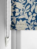 Land & Shore Rowallane blue floral roller blind, UK version