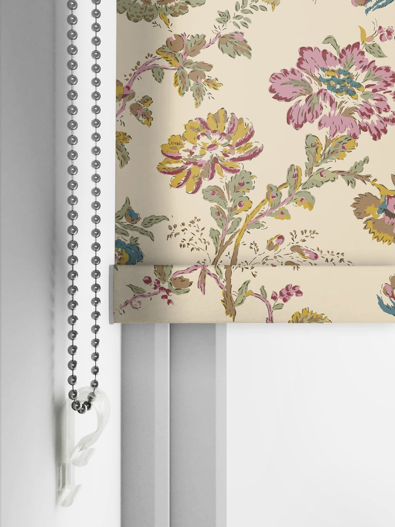 Land & Shore Orchard roller blind green floral 600x320mm - British product