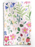 Wee Blue Bell pink roman blind with secret garden design, imported from the UK