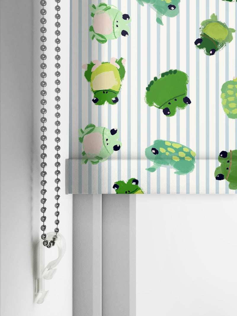 Wee Blue Bell Little Frogs roller blind (British brand)