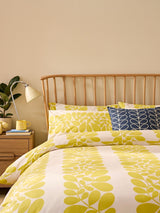 Next Orla Kiely Yellow Sycamore Stripe 200 Thread Count Cotton Pillowcases Set of 2- Buy online at McGrocer