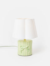 Next Oliver Bonas Green Bow Striped Ceramic Table Lamp and Shade- Buy online at McGrocer