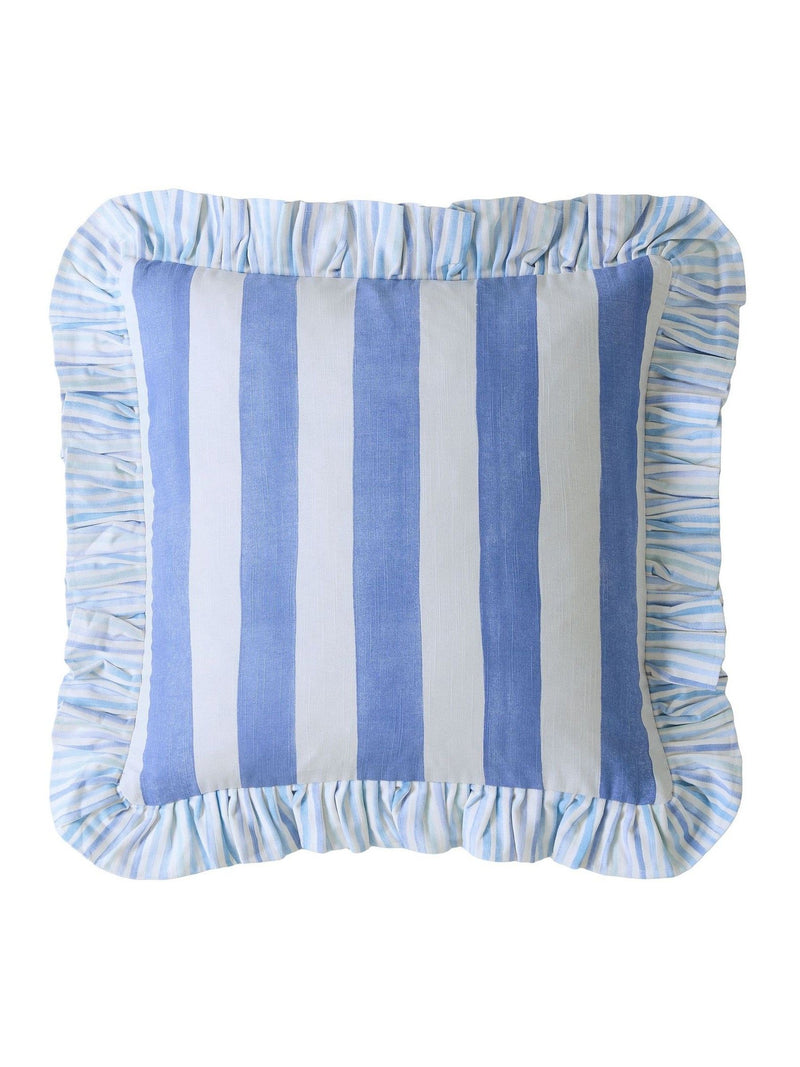 Bluebellgray Sunday Stripe cushion 45x45cm (British brand)