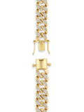 The Diamond Store white Cuban lab diamond bracelet 8.25 inch 0.50ct - British product