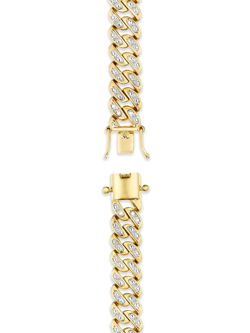 The Diamond Store Cuban link lab diamond necklace 16 inch, UK version