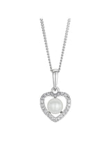 Next The Diamond Store White Stellato Pearl and Diamond Pendant Necklace 0.06ct in 9K Gold- Buy online at McGrocer