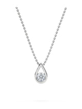 Next The Diamond Store White Teardrop Solitaire 0.25ct H/SI Round Cut Lab Grown Diamond Pendant Necklace in Sterling Silver- Buy online at McGrocer
