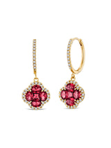 Next The Diamond Store Red Alegria Lab Emerald Earrings 1.50ct in 18k Gold Vermeil- Buy online at McGrocer