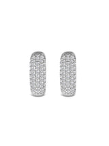 Next The Diamond Store White Micro Pavé Huggies Lab Diamond 0.55ct 925 Silver Earrings- Buy online at McGrocer