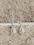The Diamond Store pear halo lab diamond earrings 0.20ct, UK version