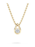 The Diamond Store gold vermeil teardrop pendant necklace 0.10ct lab grown diamond (British brand)