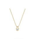 The Diamond Store gold vermeil teardrop pendant necklace 0.10ct lab grown diamond (British brand)