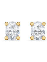 Next The Diamond Store White Naomi Oval Cut Lab Diamond Stud Earrings 0.30ct H/SI 18k Gold Vermeil- Buy online at McGrocer