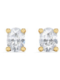 The Diamond Store oval cut lab diamond stud earrings 0.30ct, imported from the UK