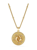 Next The Diamond Store Pisces Zodiac Medallion Necklace Lab Grown 0.02ct in 18K Gold Vermeil- Buy online at McGrocer