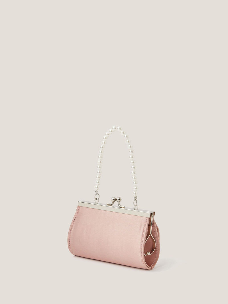 Monsoon pink bridesmaid rosette bag and accessories set (British brand)