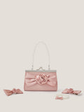 Monsoon pink bridesmaid rosette bag and accessories set (British brand)