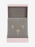 Jon Richard gold plated cross set with cubic zirconia, imported from the UK