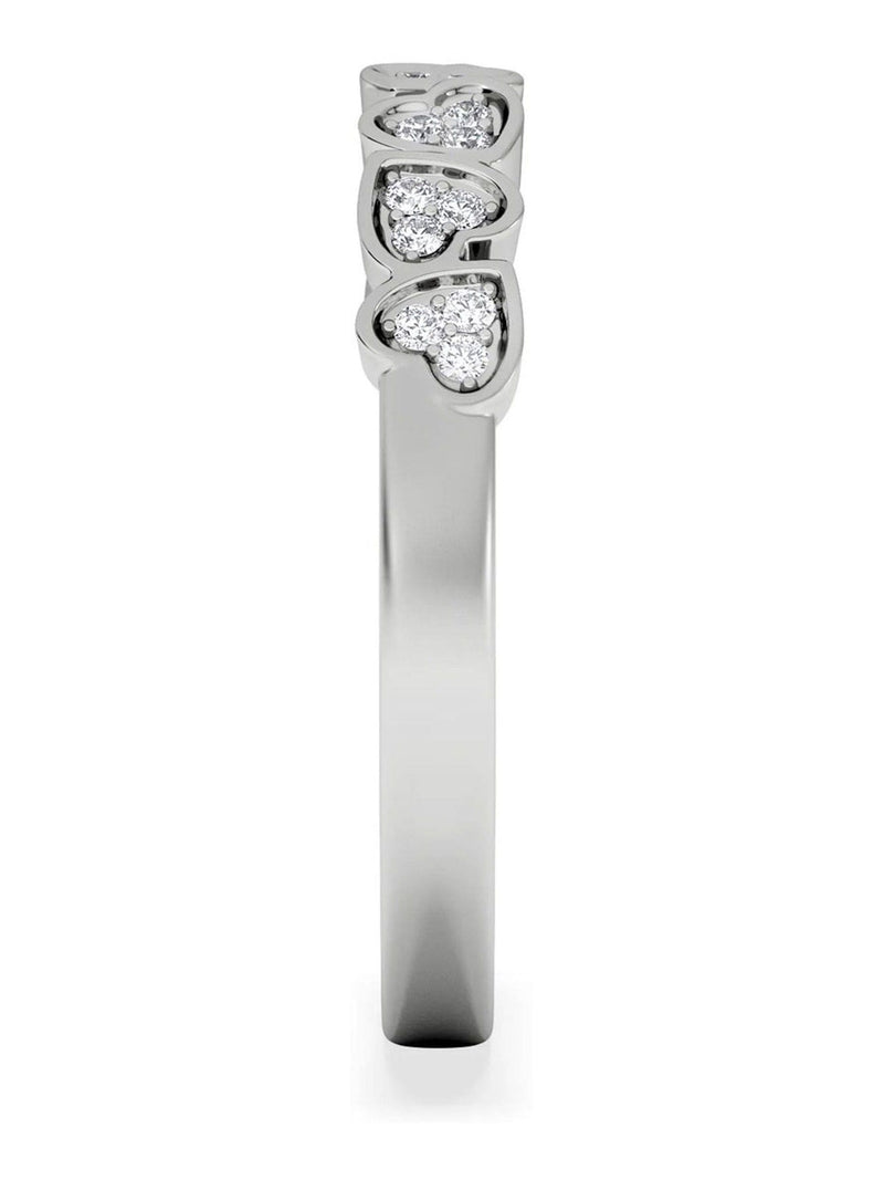 The Diamond Store heart half eternity ring 0.11ct lab diamond - British product