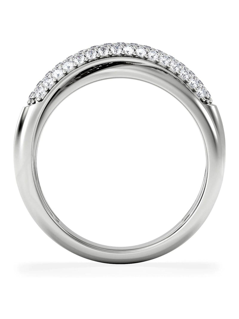 The Diamond Store crossover ring lab diamond 0.35ct 925 silver, UK version